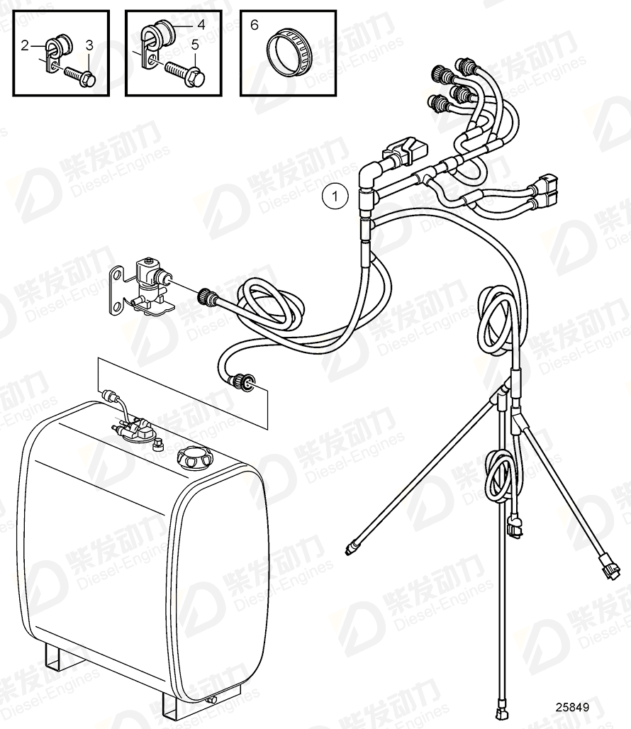 VOLVO Cable harness 21621724 Drawing